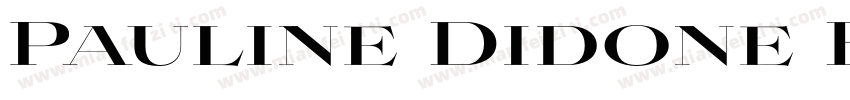 Pauline Didone Black字体转换
